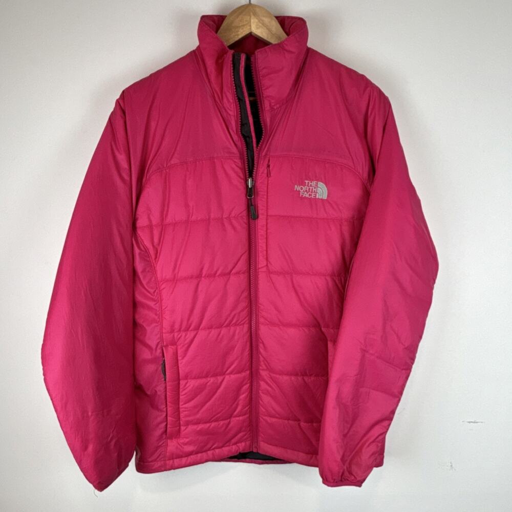 The North Face Pink Insulated Zip Puffer Jacket Lined Mid-Length M Women